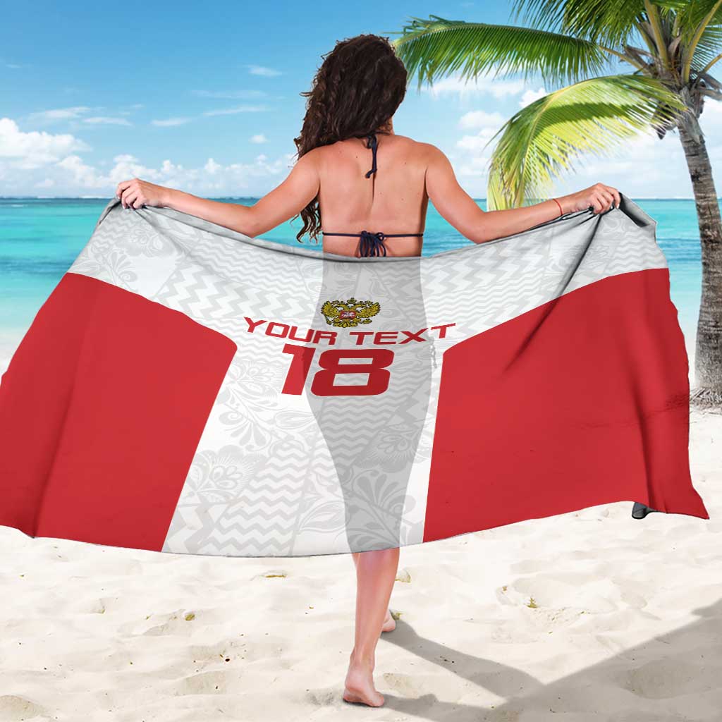 Custom Russia Football Sarong Nashi Parni Khokhloma Style - White - Wonder Print Shop