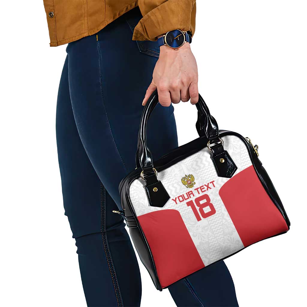 Custom Russia Football Shoulder Handbag Nashi Parni Khokhloma Style - White - Wonder Print Shop