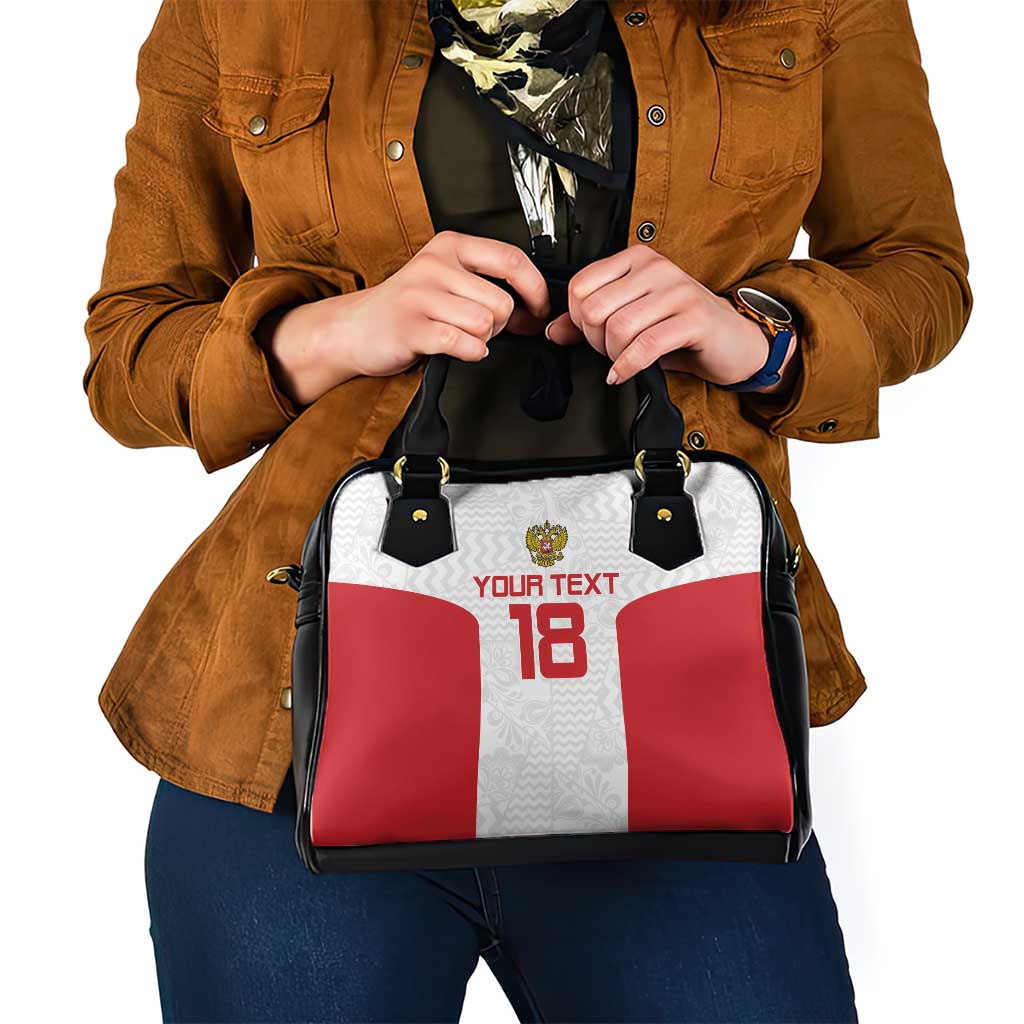 Custom Russia Football Shoulder Handbag Nashi Parni Khokhloma Style - White - Wonder Print Shop