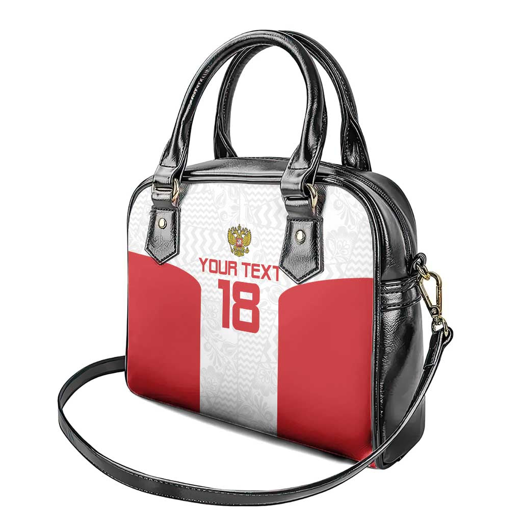 Custom Russia Football Shoulder Handbag Nashi Parni Khokhloma Style - White - Wonder Print Shop