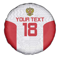 Custom Russia Football Spare Tire Cover Nashi Parni Khokhloma Style - White - Wonder Print Shop