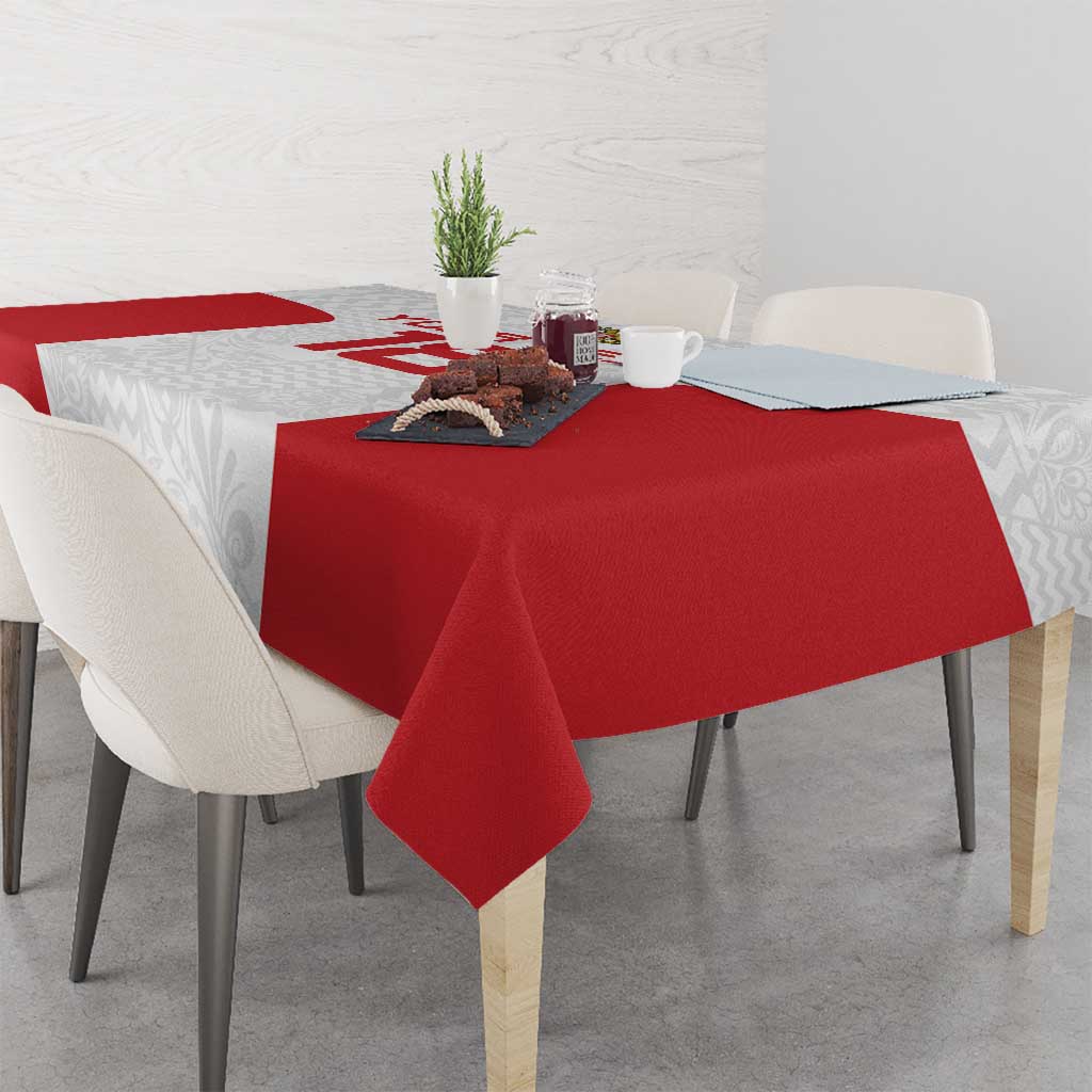 Custom Russia Football Tablecloth Nashi Parni Khokhloma Style - White - Wonder Print Shop