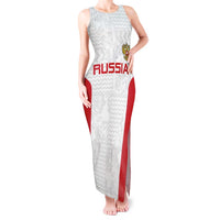 Custom Russia Football Tank Maxi Dress Nashi Parni Khokhloma Style - White - Wonder Print Shop