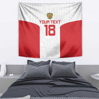 Custom Russia Football Tapestry Nashi Parni Khokhloma Style - White - Wonder Print Shop