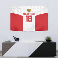 Custom Russia Football Tapestry Nashi Parni Khokhloma Style - White - Wonder Print Shop