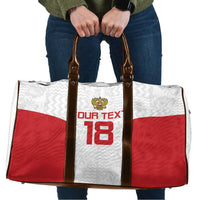 Custom Russia Football Travel Bag Nashi Parni Khokhloma Style - White - Wonder Print Shop
