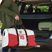 Custom Russia Football Travel Bag Nashi Parni Khokhloma Style - White - Wonder Print Shop