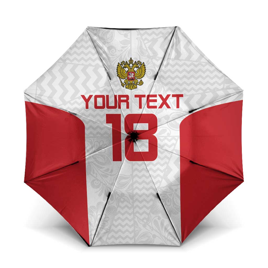Custom Russia Football Umbrella Nashi Parni Khokhloma Style - White - Wonder Print Shop