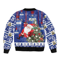 Honduras Santa Claus Christmas Bomber Jacket Christmas Tree With Flag Background - Wonder Print Shop