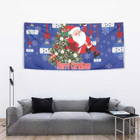 Honduras Santa Claus Christmas Tapestry Christmas Tree With Flag Background - Wonder Print Shop