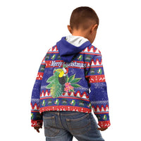 Belize Keel-billed Toucan Bird Christmas Kid Hoodie Feliz Navidad With Knitted Christmas Pattern - Wonder Print Shop