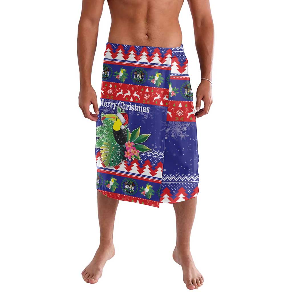 Belize Keel-billed Toucan Bird Christmas Lavalava Feliz Navidad With Knitted Christmas Pattern - Wonder Print Shop