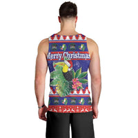 Belize Keel-billed Toucan Bird Christmas Men Tank Top Feliz Navidad With Knitted Christmas Pattern - Wonder Print Shop