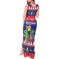 Belize Keel-billed Toucan Bird Christmas Tank Maxi Dress Feliz Navidad With Knitted Christmas Pattern - Wonder Print Shop