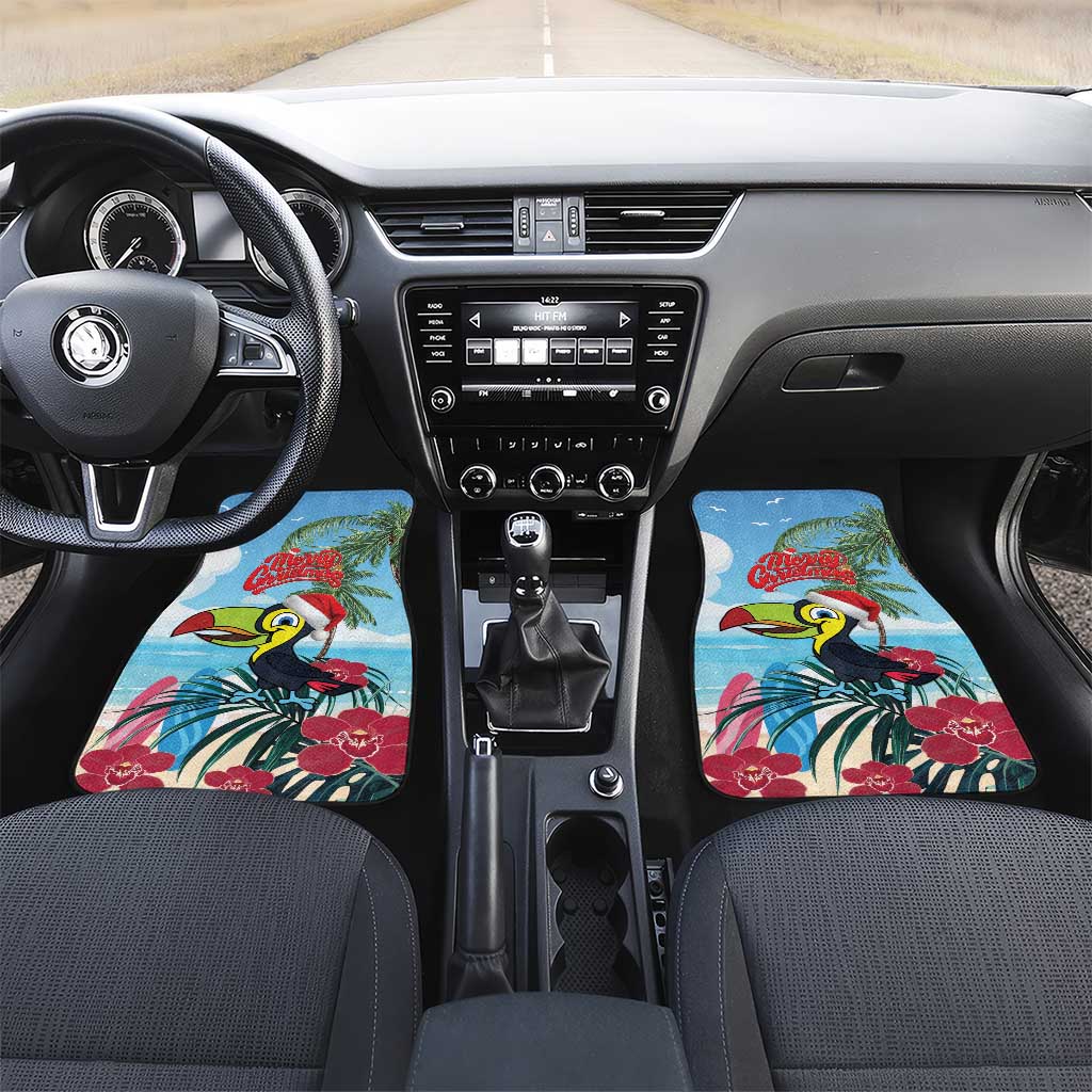 Belize Keel-billed Toucan Christmas Car Mats Black Orchid Christmas Beach Vibe - Wonder Print Shop