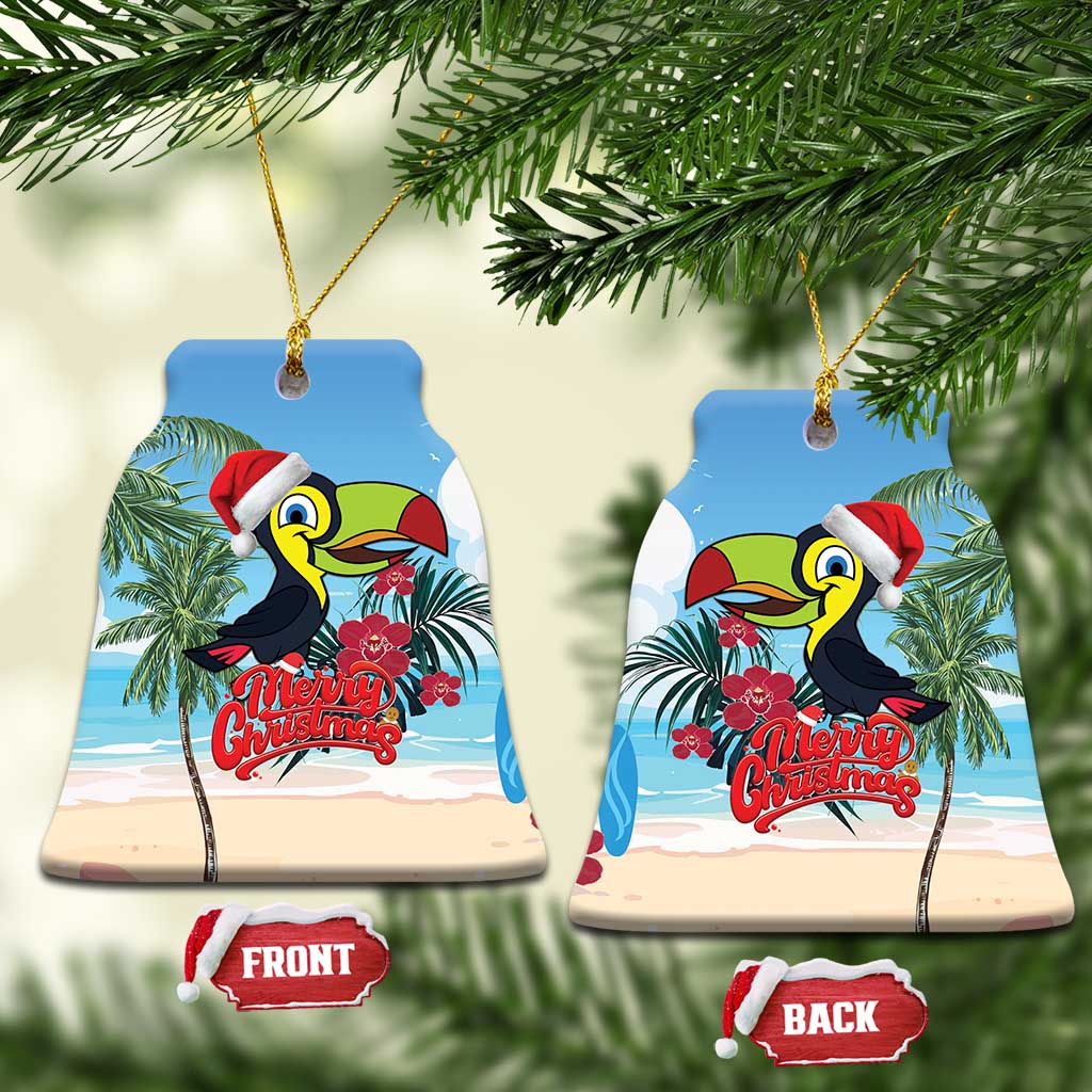 Belize Keel-billed Toucan Christmas Ceramic Ornament Black Orchid Christmas Beach Vibe - Wonder Print Shop