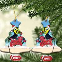 Belize Keel-billed Toucan Christmas Ceramic Ornament Black Orchid Christmas Beach Vibe - Wonder Print Shop