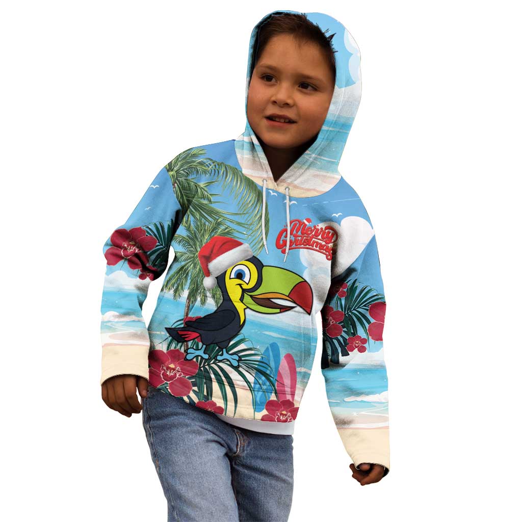Belize Keel-billed Toucan Christmas Kid Hoodie Black Orchid Christmas Beach Vibe - Wonder Print Shop