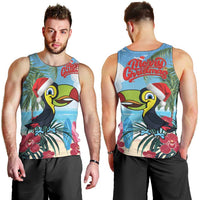 Belize Keel-billed Toucan Christmas Men Tank Top Black Orchid Christmas Beach Vibe - Wonder Print Shop