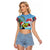 Belize Keel-billed Toucan Christmas Raglan Cropped T Shirt Black Orchid Christmas Beach Vibe - Wonder Print Shop