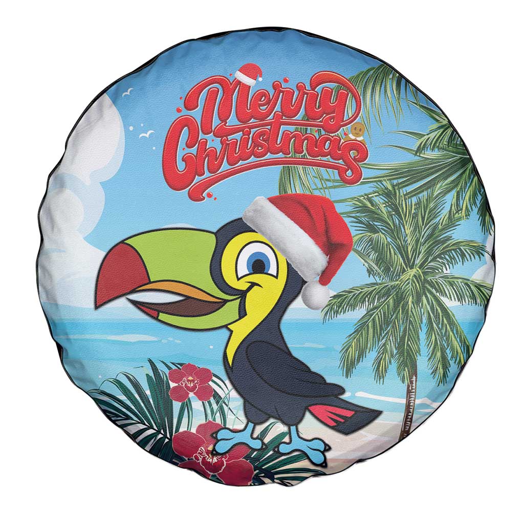 Belize Keel-billed Toucan Christmas Spare Tire Cover Black Orchid Christmas Beach Vibe - Wonder Print Shop