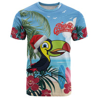 Belize Keel-billed Toucan Christmas T Shirt Black Orchid Christmas Beach Vibe - Wonder Print Shop