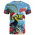 Belize Keel-billed Toucan Christmas T Shirt Black Orchid Christmas Beach Vibe - Wonder Print Shop