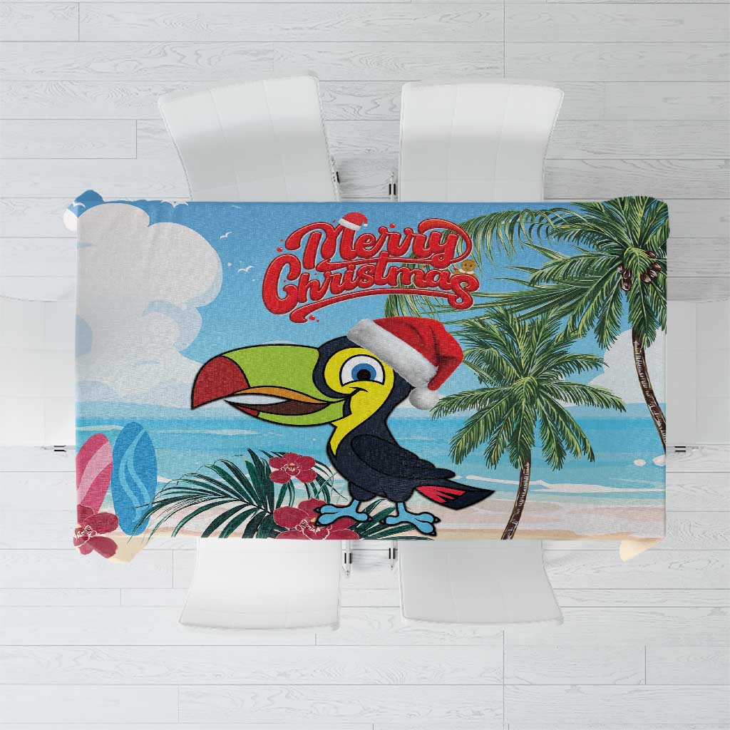 Belize Keel-billed Toucan Christmas Tablecloth Black Orchid Christmas Beach Vibe - Wonder Print Shop