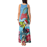 Belize Keel-billed Toucan Christmas Tank Maxi Dress Black Orchid Christmas Beach Vibe - Wonder Print Shop