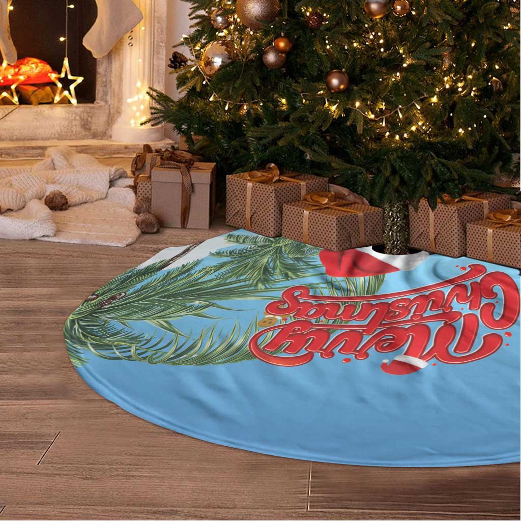 Belize Keel-billed Toucan Christmas Tree Skirt Black Orchid Christmas Beach Vibe - Wonder Print Shop