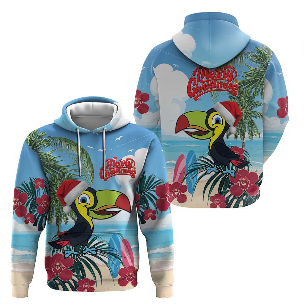 Belize Keel-billed Toucan Christmas Zip Hoodie Black Orchid Christmas Beach Vibe - Wonder Print Shop