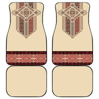 Traditional Romanian Car Mats With Red Traditional Embroidery Patterns