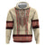 Traditional Romanian Hoodie With Red Traditional Embroidery Patterns