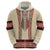Traditional Romanian Hoodie With Red Traditional Embroidery Patterns