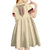 Traditional Romanian Kid Short Sleeve Dress With Red Traditional Embroidery Patterns