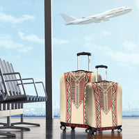 Traditional Romanian Luggage Cover With Red Traditional Embroidery Patterns