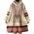 Traditional Romanian Wearable Blanket Hoodie With Red Traditional Embroidery Patterns - Wonder Print Shop