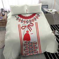 Happy Martisor Day Bedding Set Traditional Romanian Folklore Pattern
