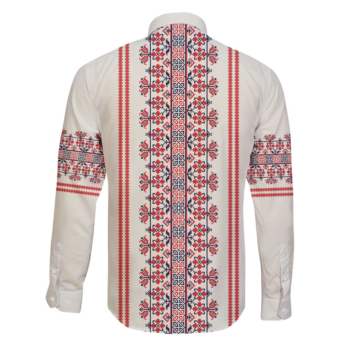 Happy Martisor Day Family Matching Off The Shoulder Long Sleeve Dress and Hawaiian Shirt Traditional Romanian Folklore Pattern