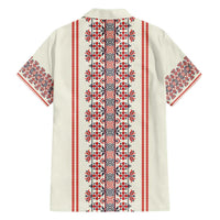 Happy Martisor Day Family Matching Short Sleeve Bodycon Dress and Hawaiian Shirt Traditional Romanian Folklore Pattern