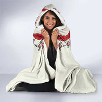 Happy Martisor Day Hooded Blanket Traditional Romanian Folklore Pattern