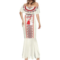 Happy Martisor Day Mermaid Dress Traditional Romanian Folklore Pattern