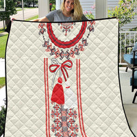 Happy Martisor Day Quilt Traditional Romanian Folklore Pattern - Wonder Print Shop
