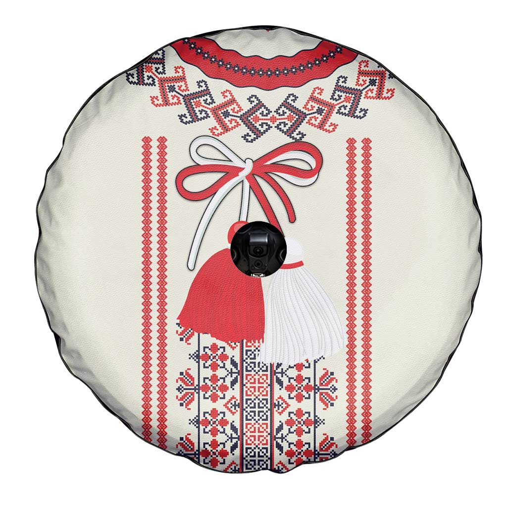 Happy Martisor Day Spare Tire Cover Traditional Romanian Folklore Pattern - Wonder Print Shop