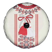 Happy Martisor Day Spare Tire Cover Traditional Romanian Folklore Pattern - Wonder Print Shop
