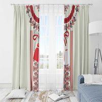 Happy Martisor Day Window Curtain Traditional Romanian Folklore Pattern - Wonder Print Shop