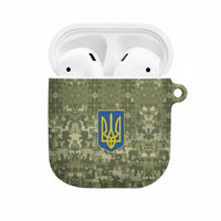 Ukraine Military Vyshyvanka Pattern AirPods Case Tryzub Emblem Tactical Style - Wonder Print Shop