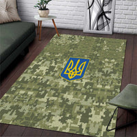 Ukraine Military Vyshyvanka Pattern Area Rug Tryzub Emblem Tactical Style - Wonder Print Shop
