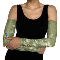 Ukraine Military Vyshyvanka Pattern Arm Sleeves Tryzub Emblem Tactical Style - Wonder Print Shop