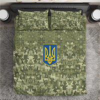 Ukraine Military Vyshyvanka Pattern Bedding Set Tryzub Emblem Tactical Style - Wonder Print Shop